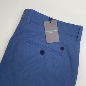 NEW Peter Millar Surge Performance Pants Mens 34x32 Tailored Fit Ocean Blue Golf